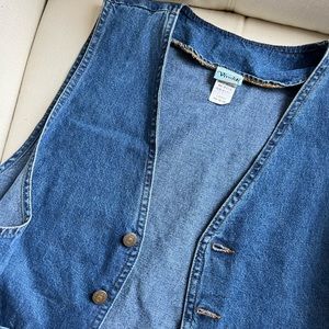 90s Vintage denim vest, ladies, good condition, LARGE